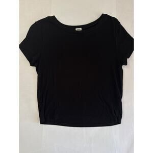Garage Black Short Sleeve Crop Top G/L